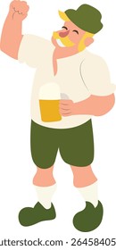 Celebração da Cerveja Oktoberfest Happy Man Oktoberfest