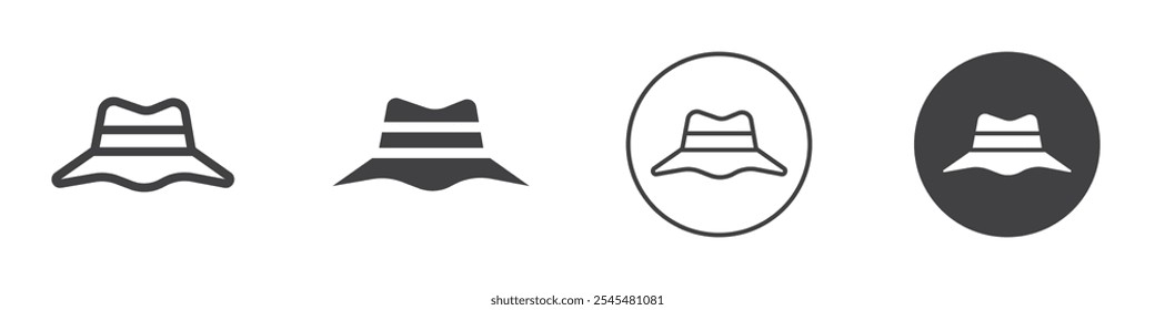 Oktoberfest Hat icon Simple outline vector logo