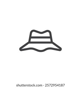 Oktoberfest Hat icon Simple outline vector logo