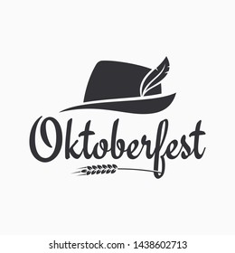 Oktoberfest Hat Logo On White Background