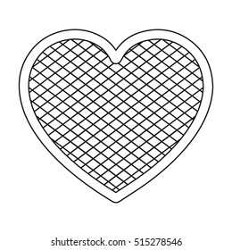 Oktoberfest Heart Icon Outline Style Isolated Stock Illustration 522785713