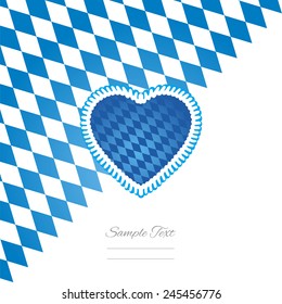 Oktoberfest heart white background vector