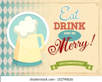 Oktoberfest holiday poster design. Vector illustration