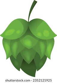 oktoberfest Humulus Hop. Elemento de ilustración del estímulo verde lupulus. fondo plano vectorial para la celebración del festival de cerveza oktoberfest