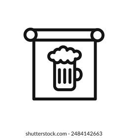 oktoberfest icon black and white vector sign