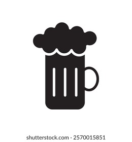 oktoberfest icon black and white vector outline sign