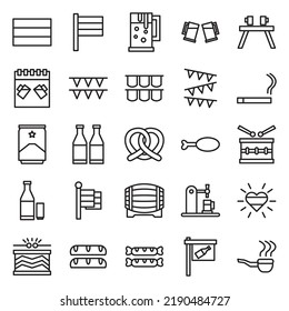 oktoberfest icon collection, white color background