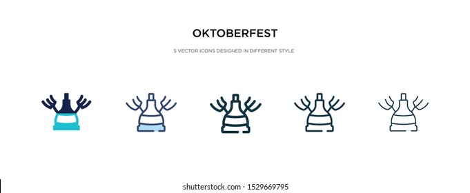 oktoberfest icon in different style vector illustration. two colored and black oktoberfest vector icons designed in filled, outline, line and stroke style can be used for web, mobile, ui