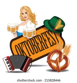 Oktoberfest icon Eps10 vector