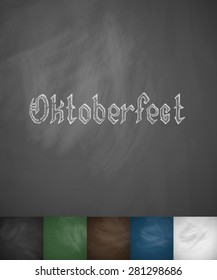 Oktoberfest icon. Hand drawn vector illustration. Chalkboard Design