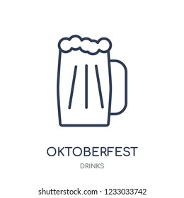 Oktoberfest icon. Oktoberfest linear symbol design from drinks collection. Simple outline element vector illustration on white background