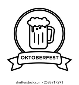 oktoberfest icon Outline vector symbol sign