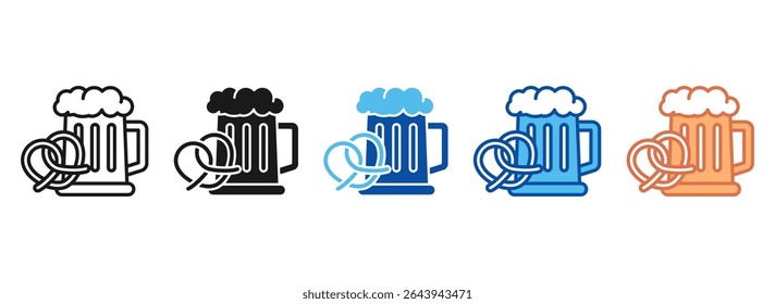 Oktoberfest Icon Set Multiple Style Collection