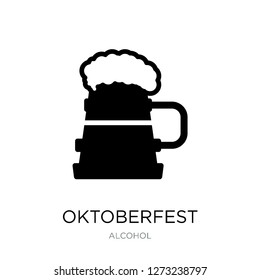 oktoberfest icon vector on white background, oktoberfest trendy filled icons from Alcohol collection, oktoberfest simple element illustration