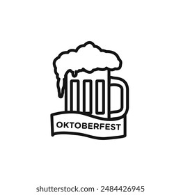 oktoberfest icon vector set collection for web