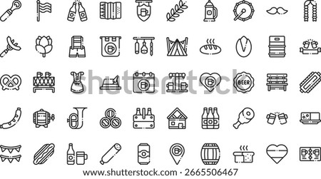 Oktoberfest icons High-Quality Vector Icons Collection with Editable Stroke. Ideal for Professional and Creative Projects