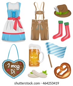 oktoberfest icons set