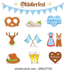 Oktoberfest icons set