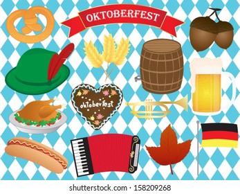 Oktoberfest Icons Vector Set