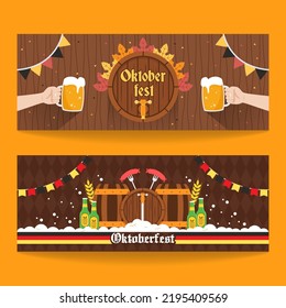 oktoberfest illustration horizontal banner design