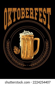 oktoberfest illustration vector glass and beer fest oktober