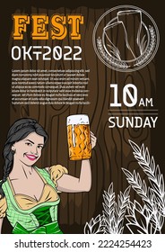 oktoberfest illustration vector glass and beer fest oktober