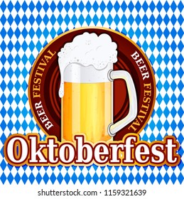 Oktoberfest isolated vector illustration, Beer festival in Germany, 