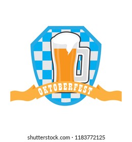 Oktoberfest label with beer icons