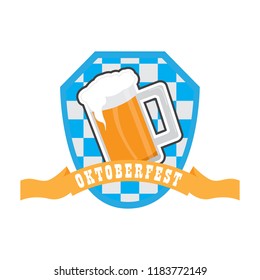 Oktoberfest label with beer icons