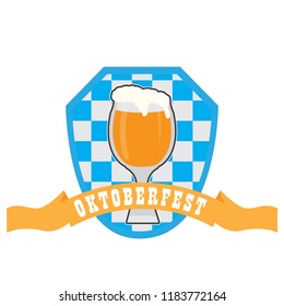 Oktoberfest label with beer icons