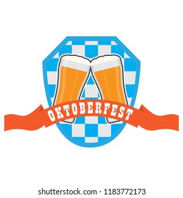 Oktoberfest label with beer icons