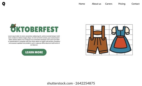 página inicial do oktoberfest para web, mídia social ou ativo