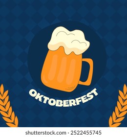 Das Oktoberfest ist die größte Feier der bayerischen Kultur weltweit. Oktoberfest-Vektor.