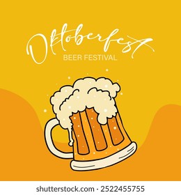 Das Oktoberfest ist die größte Feier der bayerischen Kultur weltweit. Oktoberfest-Vektor.