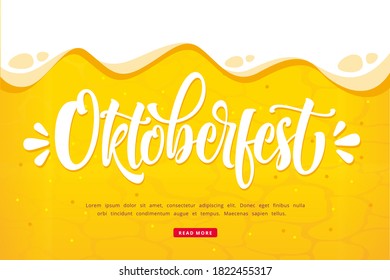 oktoberfest lettering background vector template