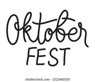 oktoberfest lettering calligraphy font icon vector illustration design