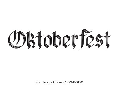 oktoberfest lettering calligraphy font icon vector illustration design