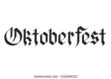 oktoberfest lettering calligraphy font icon vector illustration design