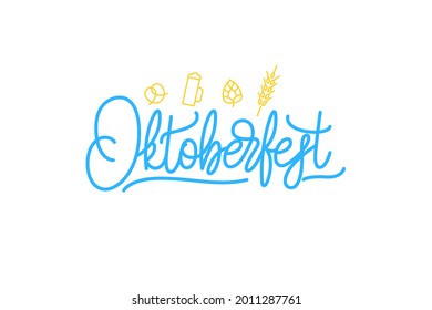 Oktoberfest lettering design. Germany beer festival vector text