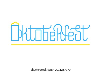 Oktoberfest lettering design. Germany beer festival vector text