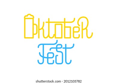 Oktoberfest lettering design. Germany beer festival vector text