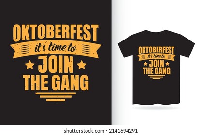 Oktoberfest lettering design for t shirt