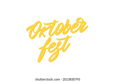 Oktoberfest lettering. Germany beer festival vector text logo design