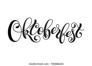 Oktoberfest lettering. Template for a business card, banner, poster, notebook, invitation. Vector illustration for your design