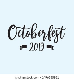 Oktoberfest lettering typography vector template