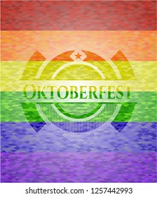 Oktoberfest lgbt colors emblem 