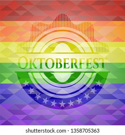 Oktoberfest lgbt colors emblem 