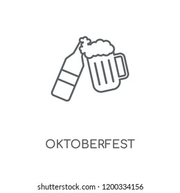 Oktoberfest linear icon. Oktoberfest concept stroke symbol design. Thin graphic elements vector illustration, outline pattern on a white background, eps 10.