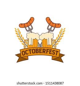 Oktoberfest logo design vector image