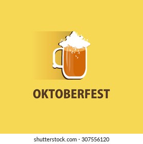 Oktoberfest logo design for your company.Vector illustration.
